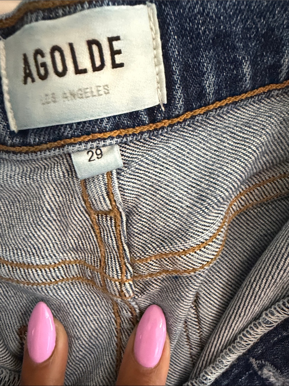 Agolde Men's Skinny Jeans in Medium Blue Wash - Picture 3 of 6